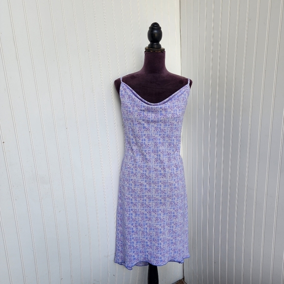 Sprit Womens Midi Lilac Purple Florla Swin Neck Tank Dress Size 7/8 - Picture 1 of 12